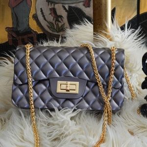 Pratically New Silicon Lavendar Shoulder Bag